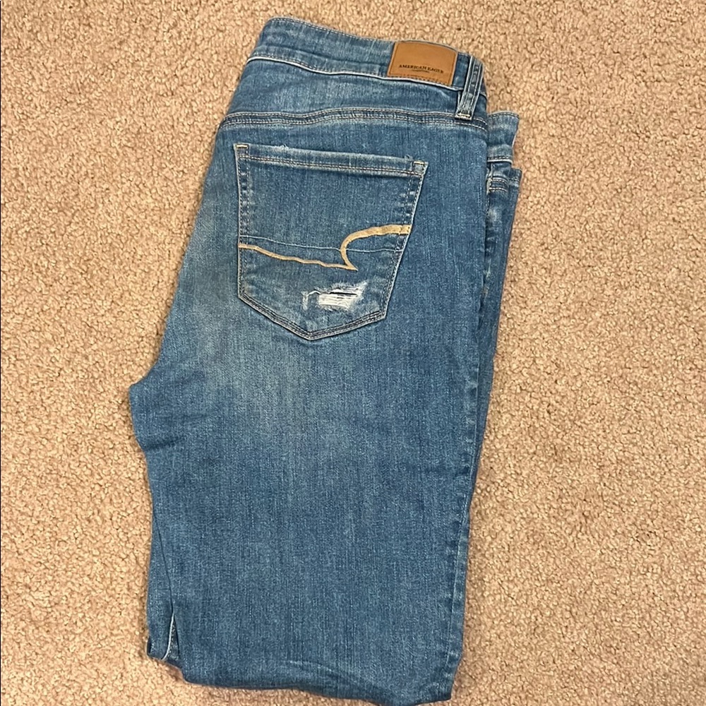 American Eagle Outfitters Distressed Blue Jeans